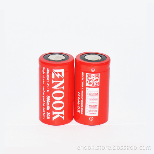 Enook 18350 800mah rechargeable li-ion battery